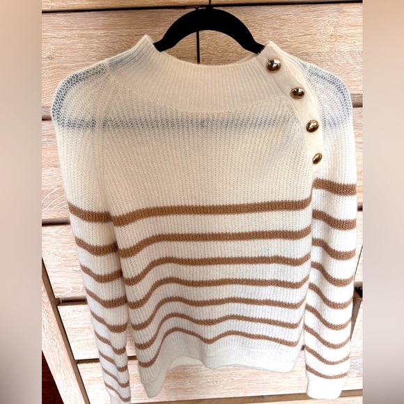 Sezane Trudy Jumper Ecru / Gold - Size M - Picture 2 of 5
